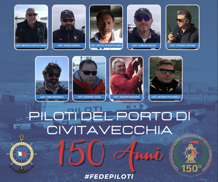 La Corporazione dei Piloti del Porto di Civitavecchia compie 150 anni